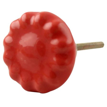 Red Flower Ceramic Cabinet Knob Online